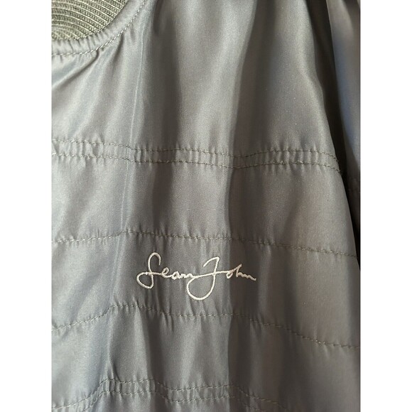 Sean John Jacket Men’s XL Gray/ Light Gray Bomber Reversible Qui…Vintage - Picture 2 of 12